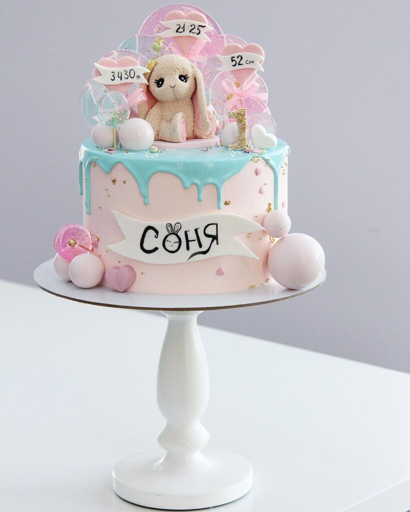 Торт для новонародженої дівчинки Торт для новорожденной девочки