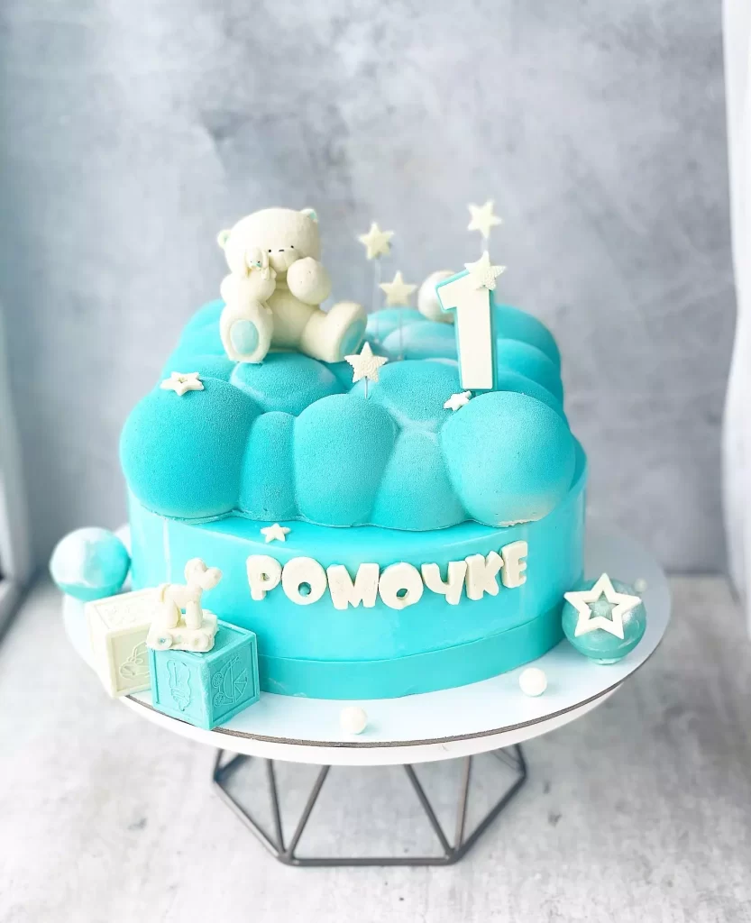 Муссовый торт на год мальчику