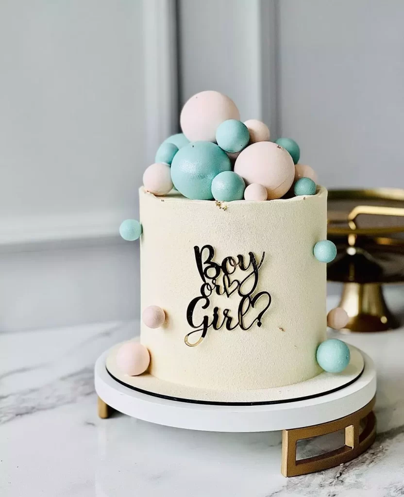 Кремовый торт на гендер пати Кремовый торт на гендер пати