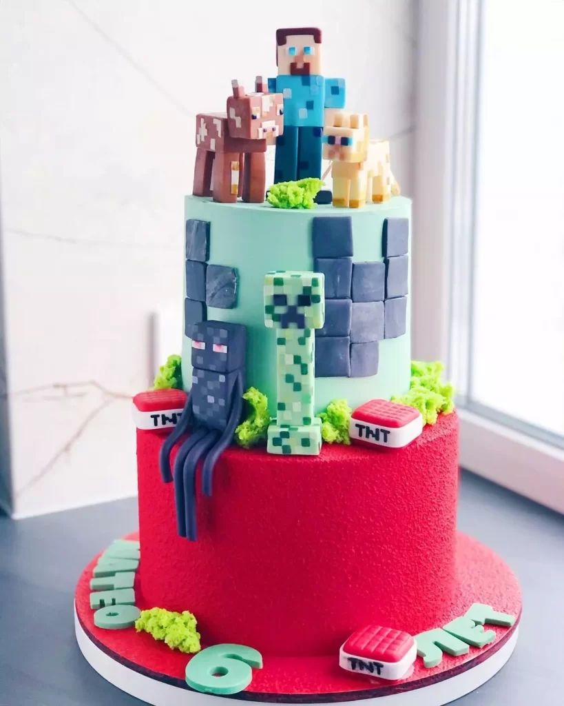 Торт Майнкрафт для хлопчика Торт Майнкрафт для мальчика