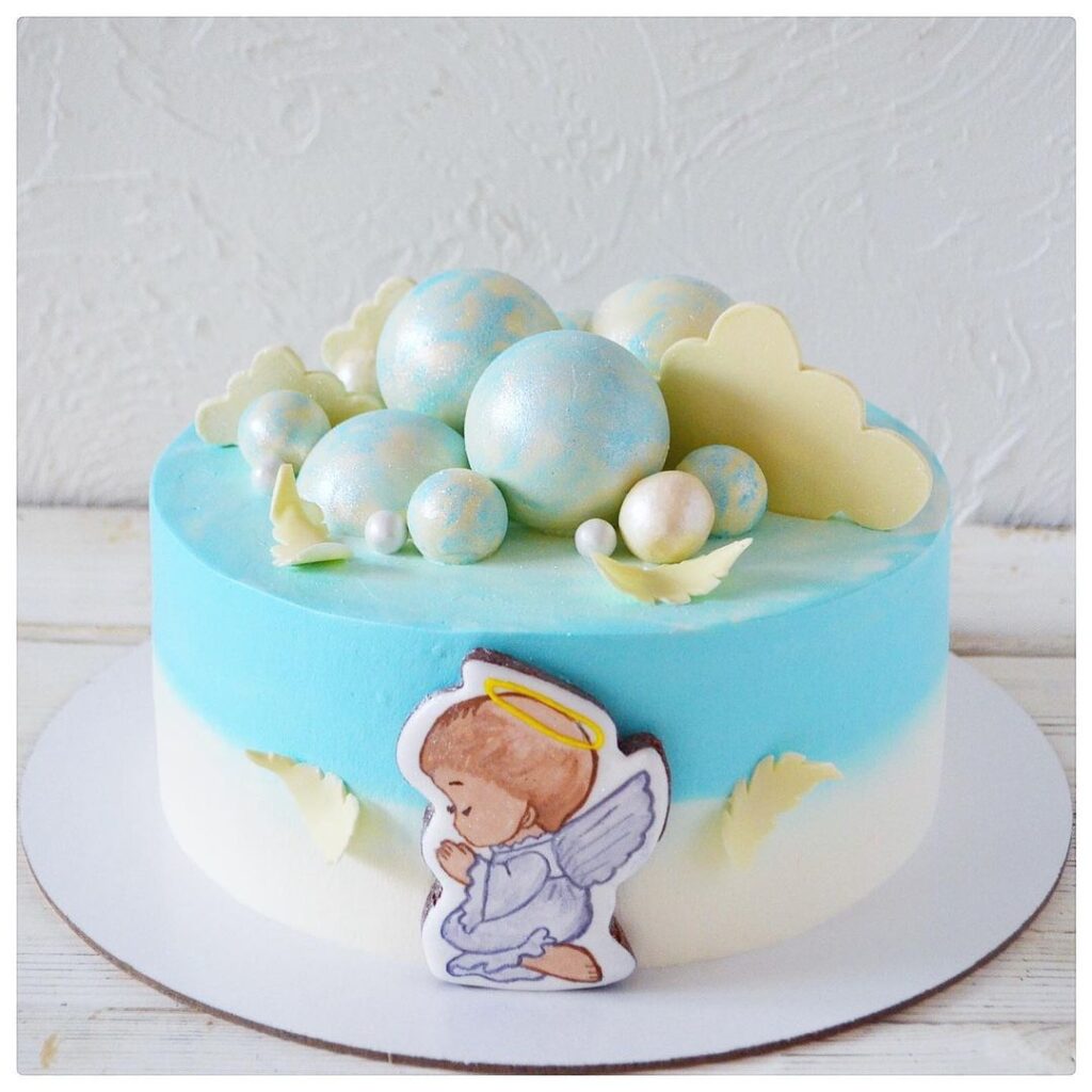 Торт на хрестини хлопчика з пряником Торт на крестины мальчику с пряником