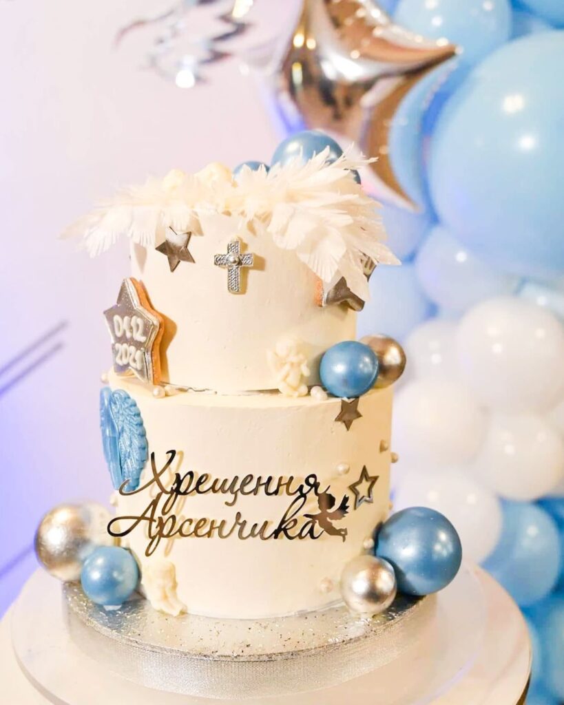Торт на хрестини хлопчик з ім'ям Торт на крестины мальчика с именем