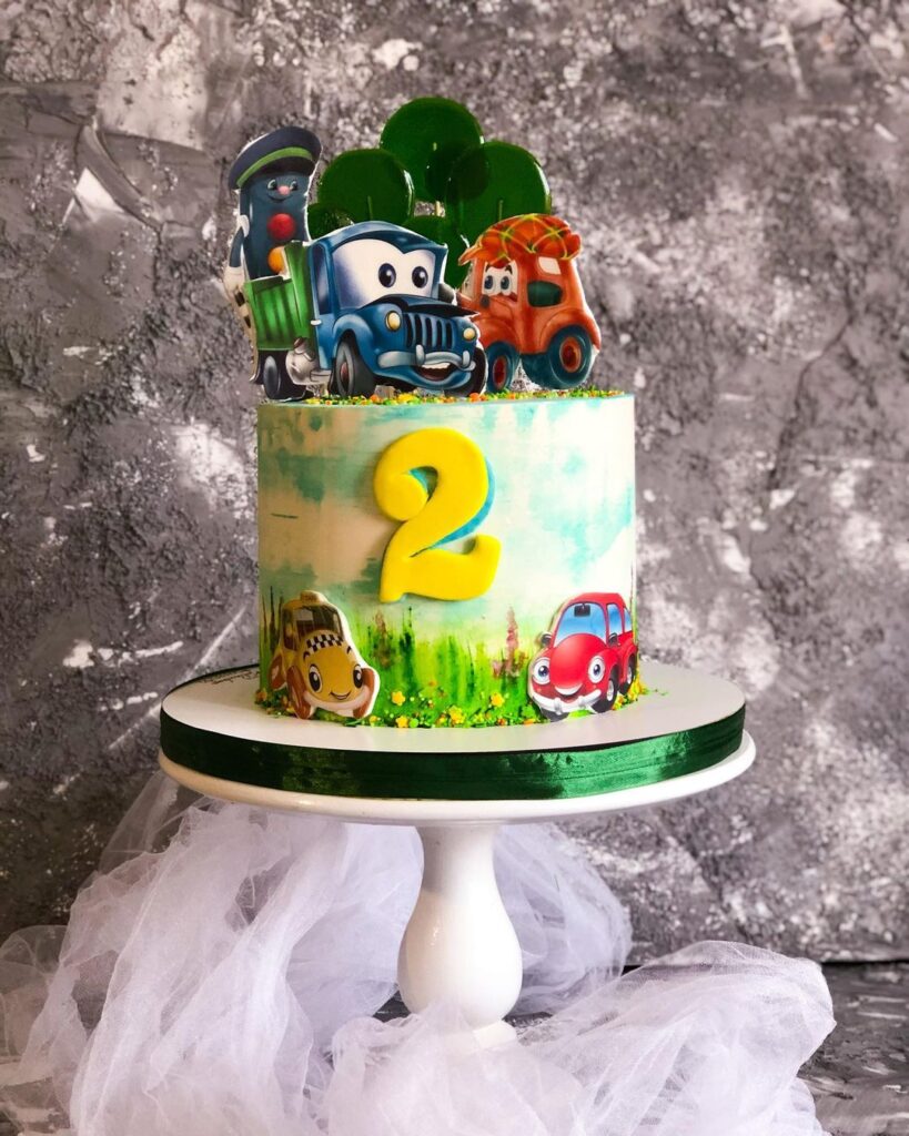 Торт для мальчика с цифрой 2