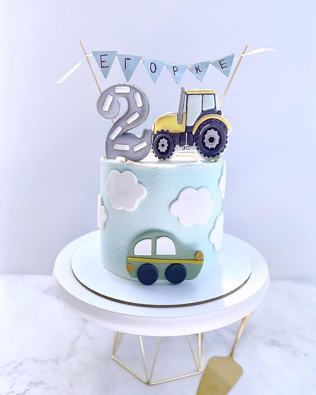 Торт с трактором для мальчика Торт с трактором для мальчика