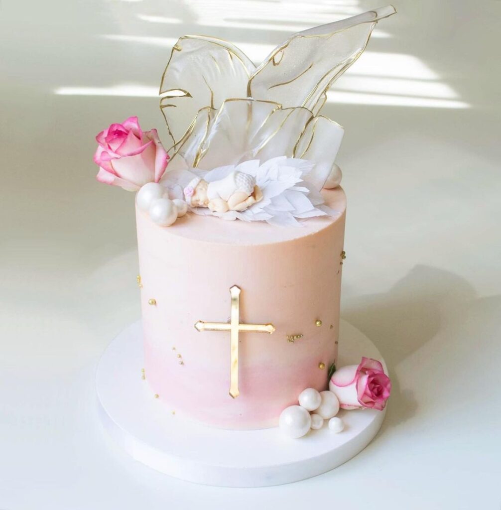 Торт для новонародженої дівчинки Торт для новорожденной девочки