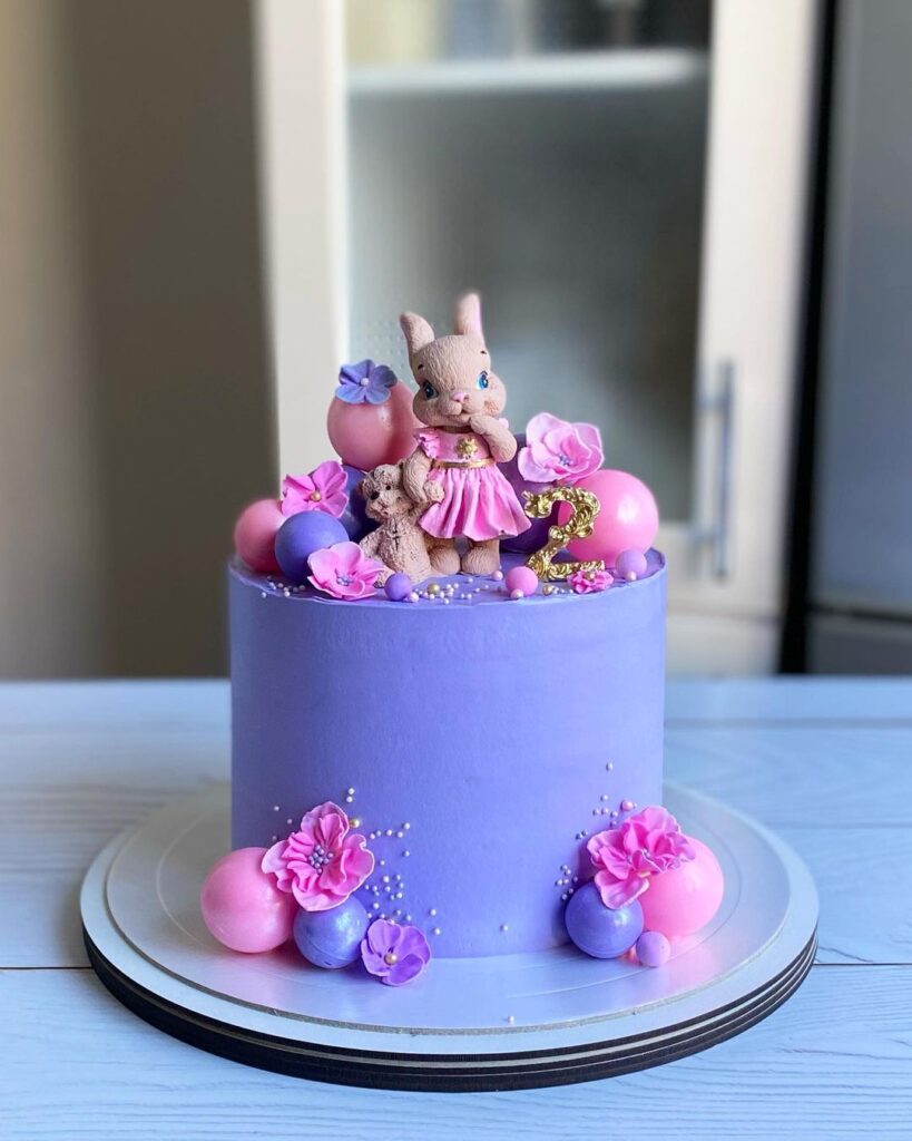 Торт зі їстівними кульками на 2 роки дівчинці Торт со съедобными шариками на 2 года девочке