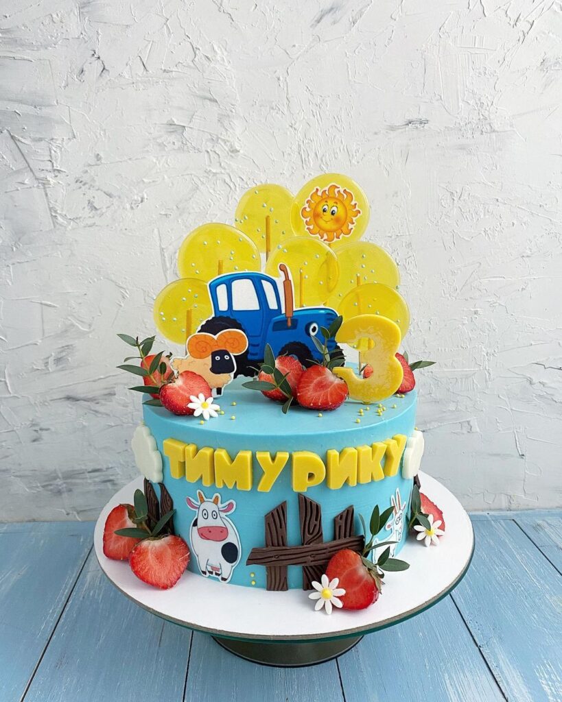 Торт для хлопчика з трактором Торт для мальчика с трактором