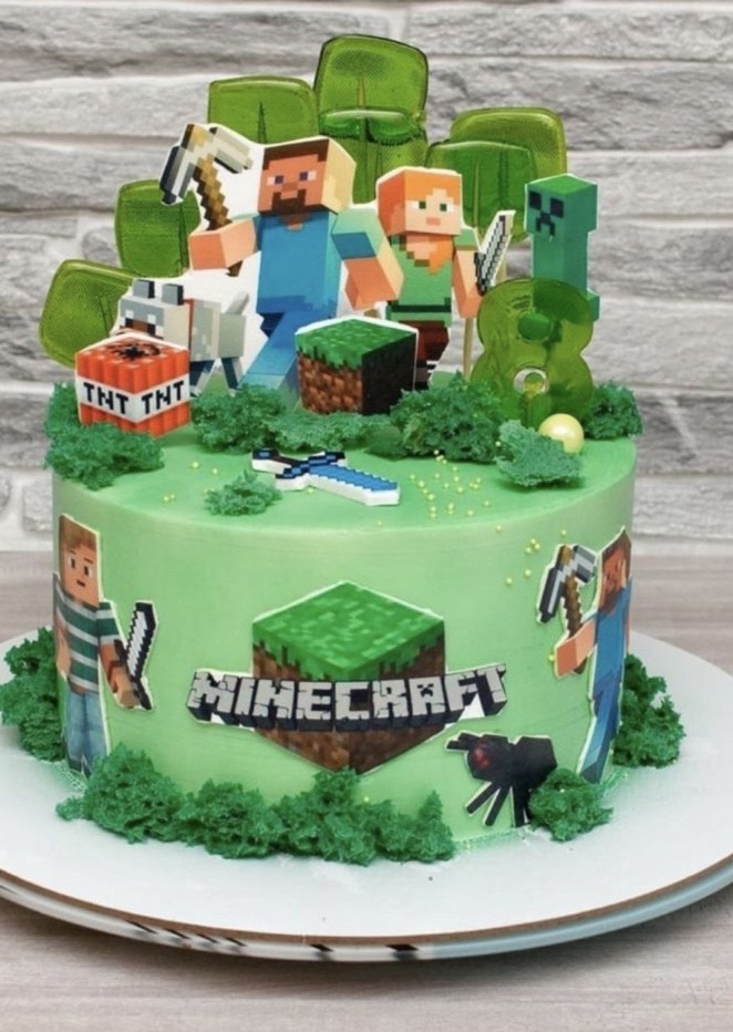 Торт у стилі Майнкрафт Торт в стиле Майнкрафт