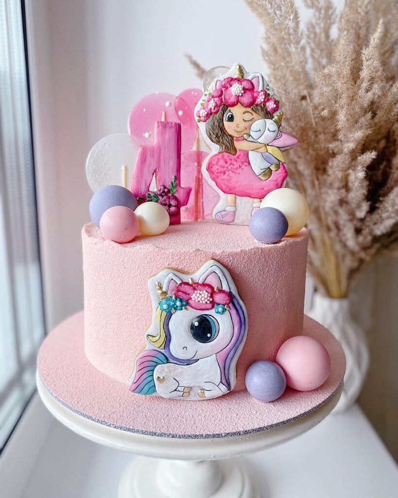 Торт з Єдинорогом на 4 роки Торт с Единорогом на 4 года