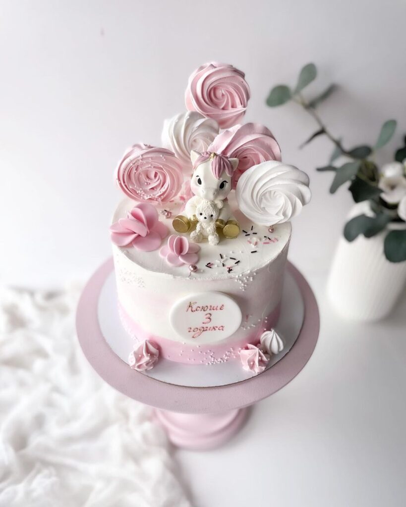 Торт "Єдиноріг" з ім'ям та віком Торт "Единорог" с именем и возрастом