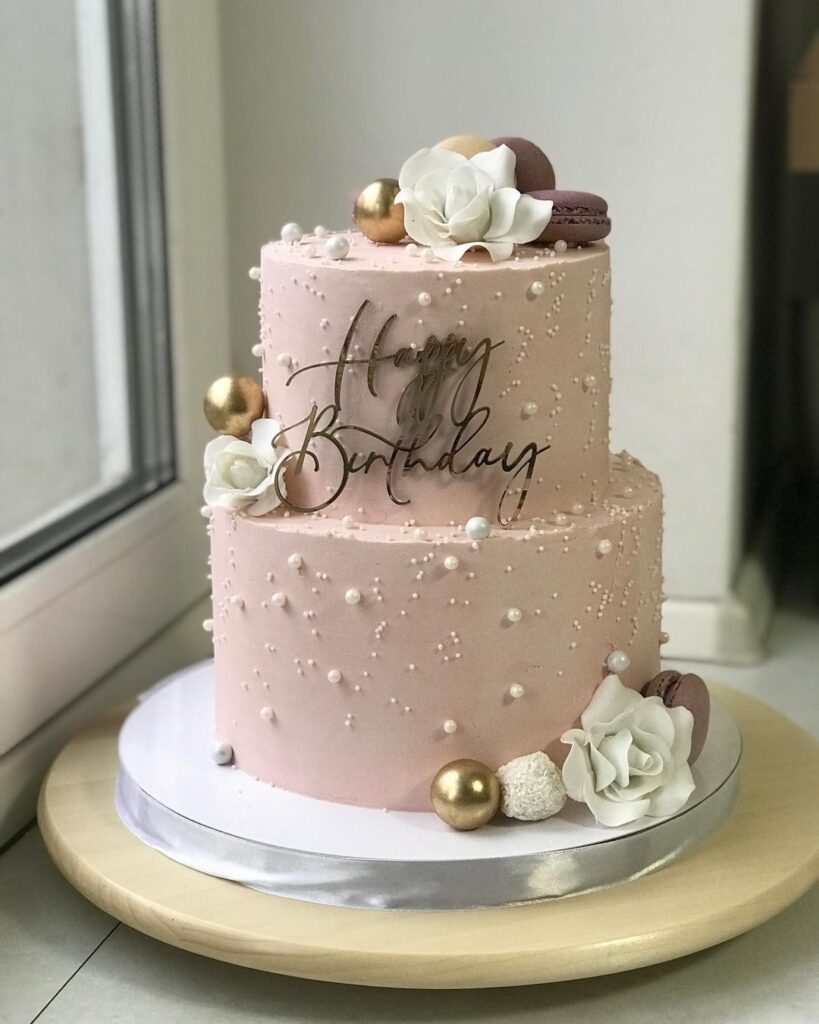 Двоярусний торт на день народження Двухъярусный торт на день рождения