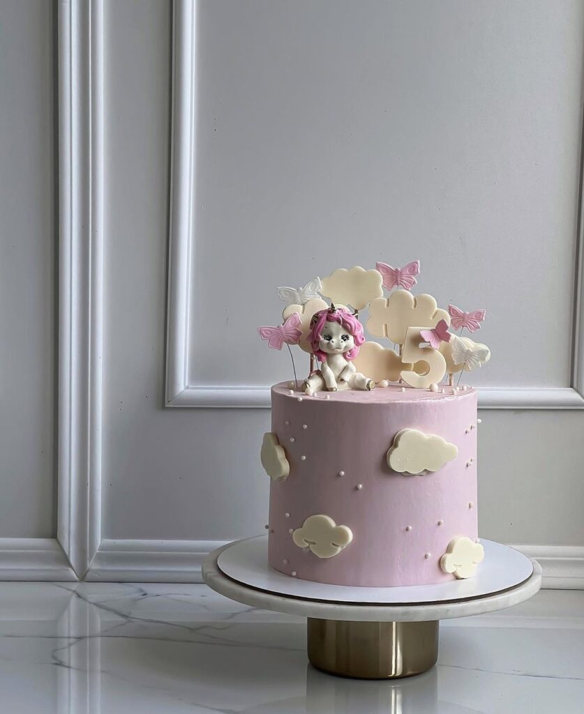 Торт для дівчинки з цифрою 5 Торт для девочки с цифрой 5