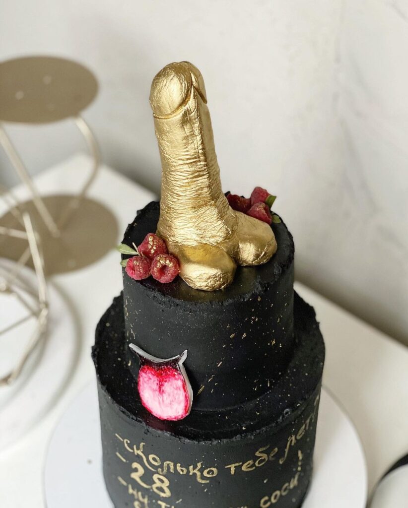 Торт із фігуркою чоловічого органу Торт с фигуркой мужского органа
