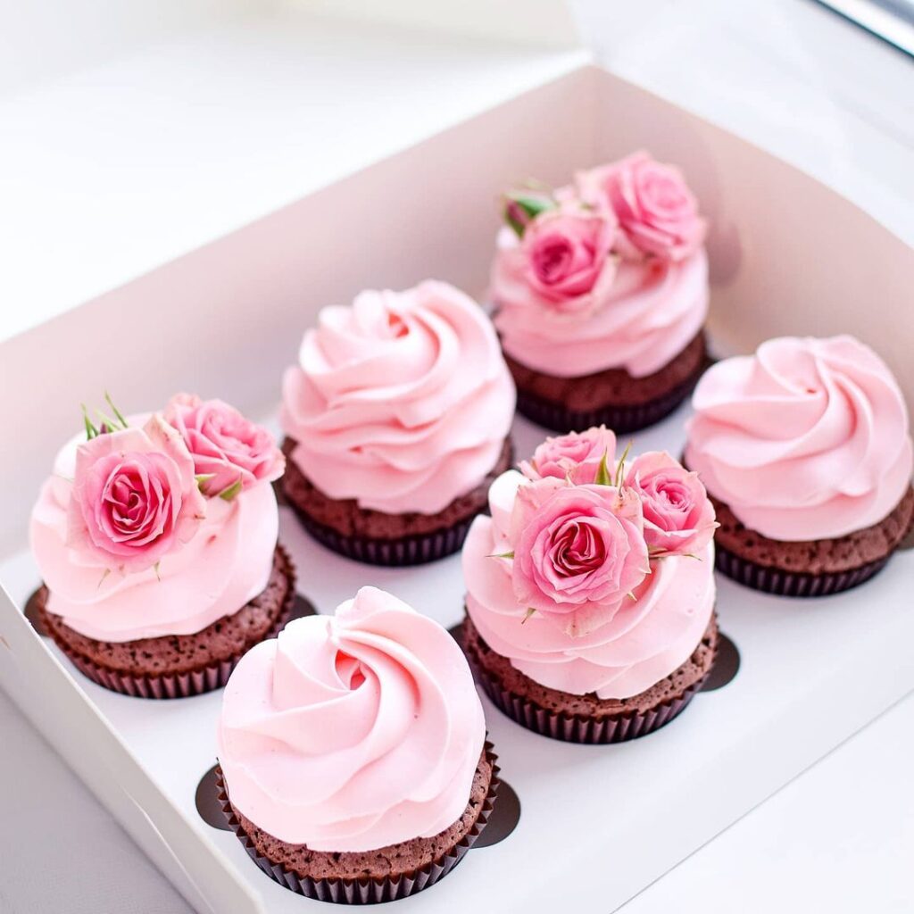 Капкейки прикрашені квітами | 80 грн/шт Капкейки украшенные цветами