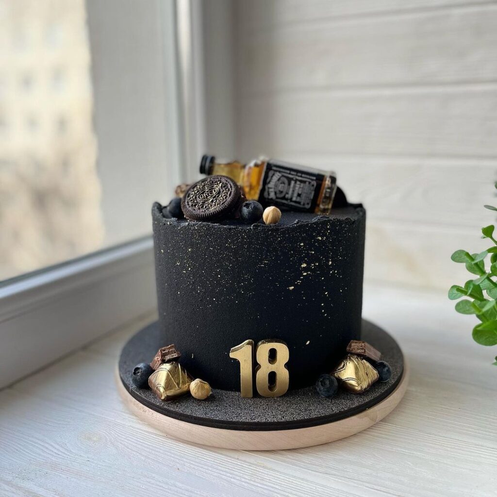 Торт парню с цифрой 18