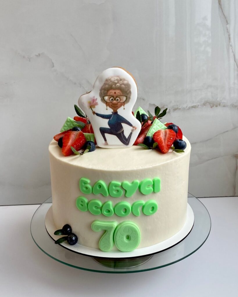 Торт з написом "Бабусі всього..." Торт с надписью "Бабушке всего..."