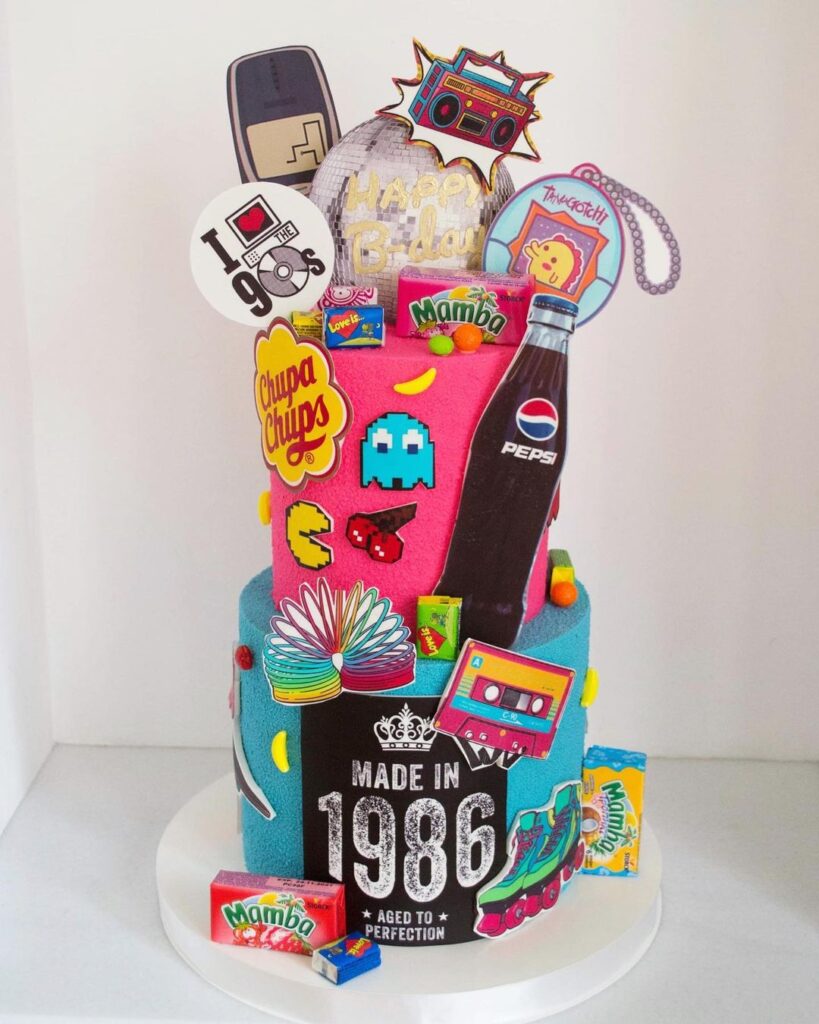 Торт для папы в ретро стиле