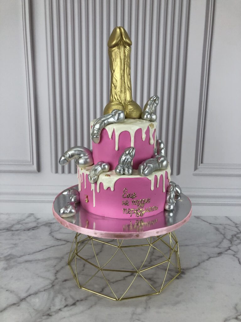 Двоярусний торт на дівич-вечір Двухъярусный торт на девичник