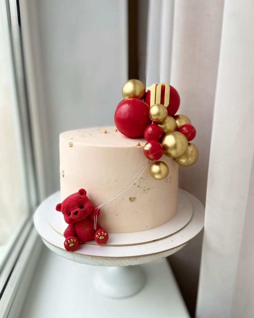 Торт на 10 лет девочке с мишкой