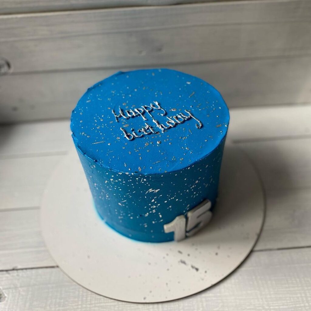 Синий торт мальчику на 15 лет Синий торт мальчику на 15 лет