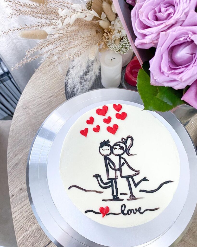 Торт на річницю весілля з малюнком Торт на годовщину свадьбы с рисунком