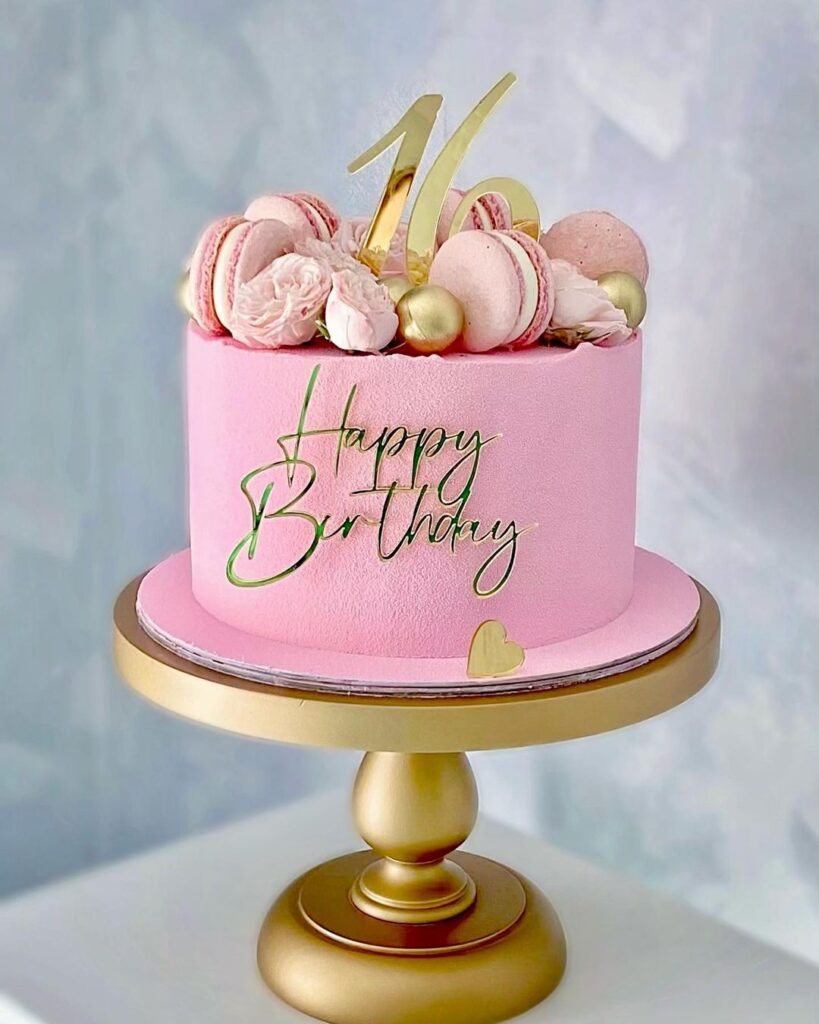 Рожевий торт на 16 років дівчинці Розовый торт на 16 лет девочке